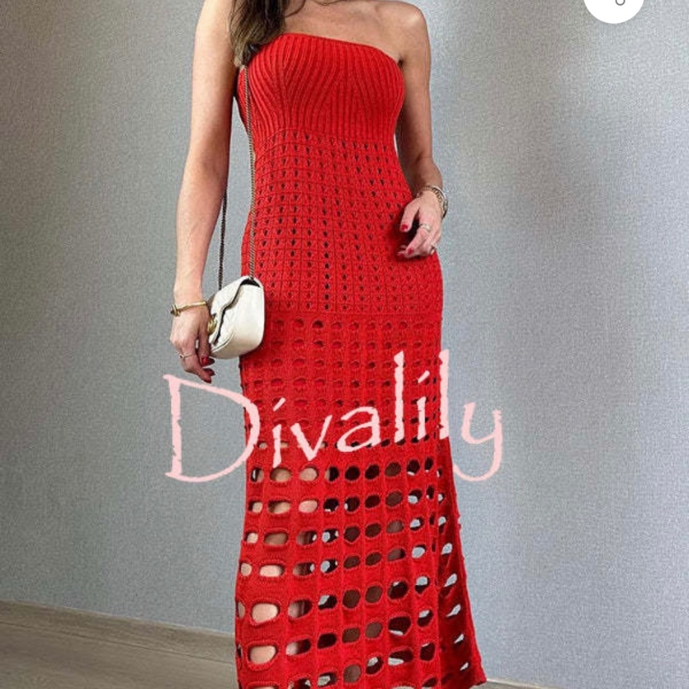 Cutout Off Shoulder Maxi Dress (L)